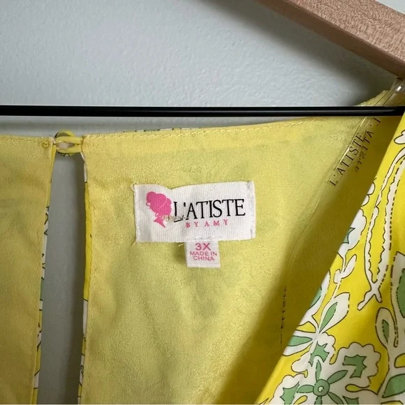 L’atiste by Amy Curvy Yellow Hummingbird Dress - Picture 9 of 12